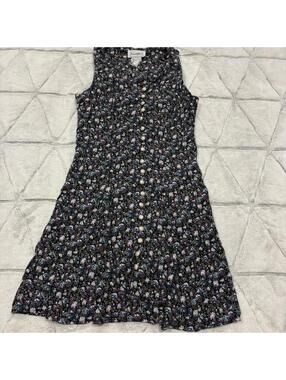 Especially Yours Y2K Floral Button-Up Sleeveless Dress Women Size Medium Cotton